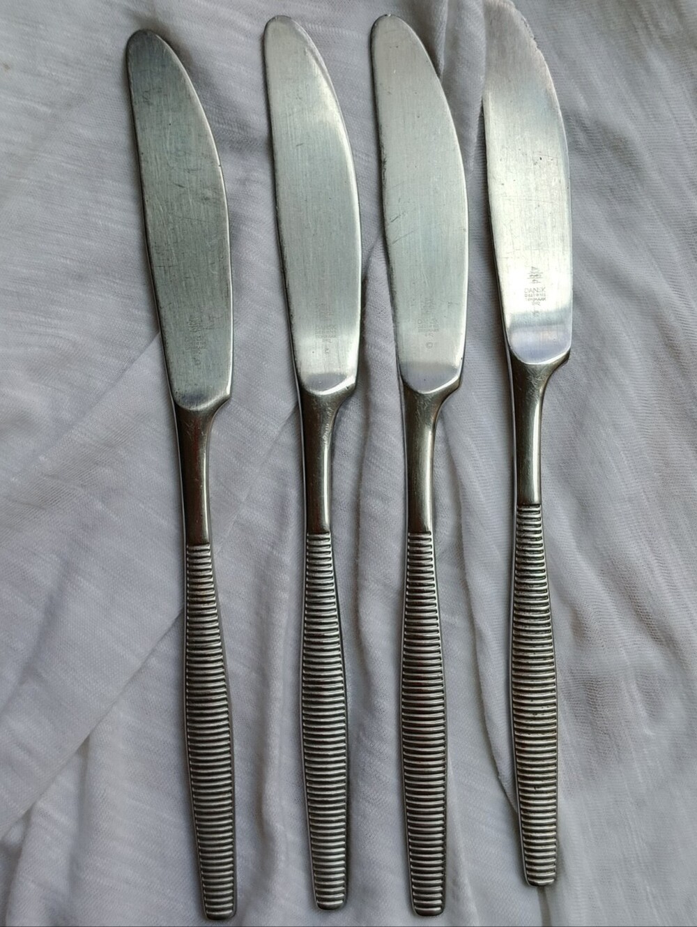 Dansk Denmark Set Of Four Butter Knives/ IHQ /VI MCM Stainless Replacement Pcs - Picture 7 of 9